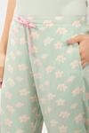 Amante Full Length Pyjama Bottom - Seafoam Green Floral Print — thumbnail 4